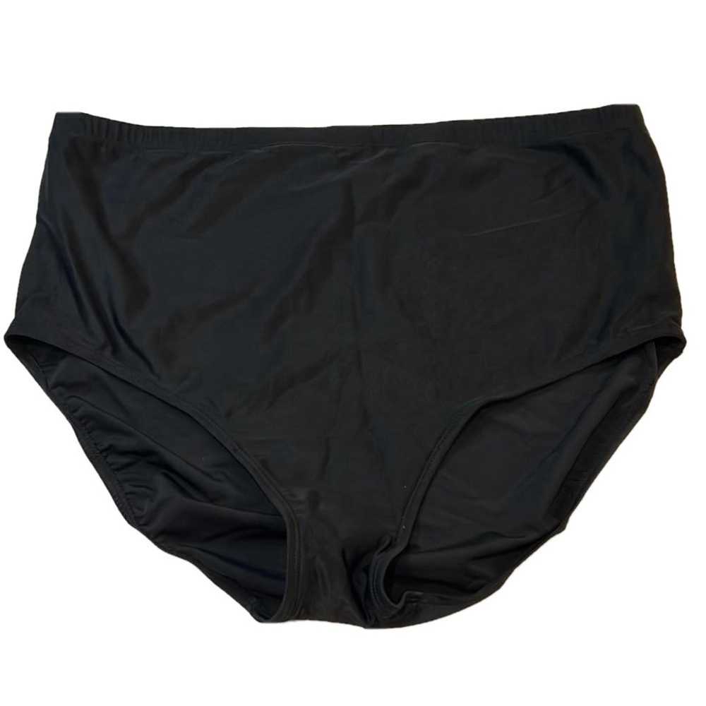 NWT Christina Swimwear Full Figure Bathing Suit Bikini Bottom Black Size 2X
